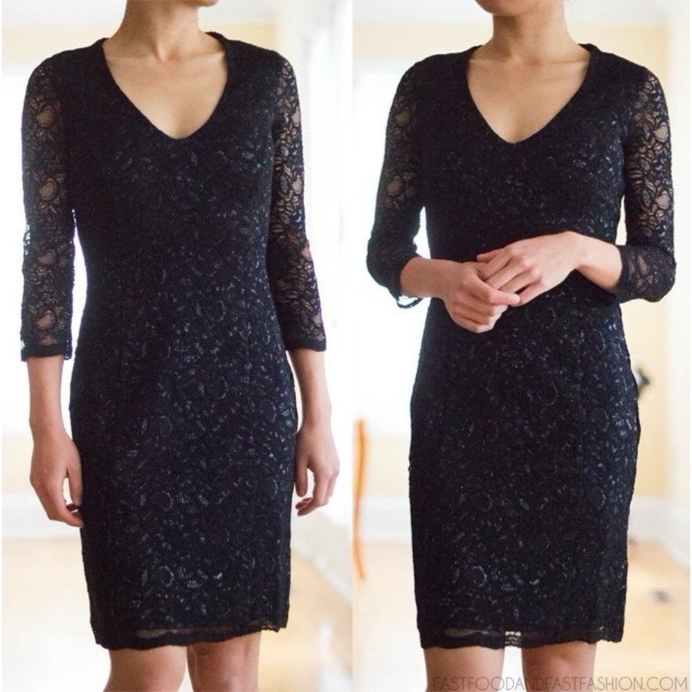 Banana Republic L'Wren Scott Collection Lace Dress Women's Blue Size 4 Cocktail
